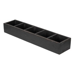 Clayre & Eef Wooden Box 54x12x7 cm Black Wood Rectangle