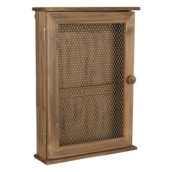 Clayre & Eef Armoire à clés 28x9x40 cm Marron Bois Rectangle