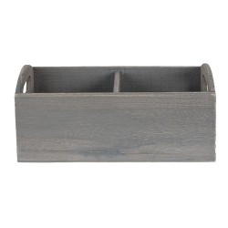 Clayre & Eef Briefhalter 30x15x13 cm Grau Holz Rechteck