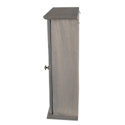 Clayre & Eef Mensola da parete 33x15x50 cm Grigio Legno Vetro Rettangolo