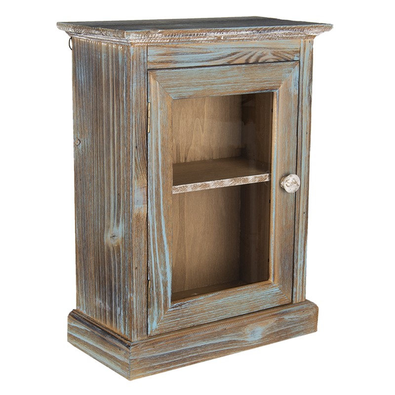 Clayre & Eef Wandkast  30x15x40 cm Bruin Blauw Hout Rechthoek