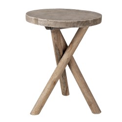 Clayre & Eef Plant Table Ø 24x32 cm Brown Wood Round