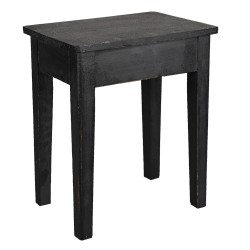 Clayre & Eef Tavolino per piante 36x25x43 cm Nero Legno  Rettangolo