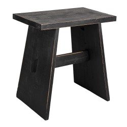 Clayre & Eef Petit table de plante 42x28x43 cm Noir Bois Rectangle