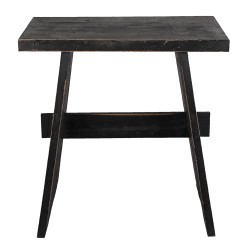 Clayre & Eef Petit table de plante 42x28x43 cm Noir Bois Rectangle