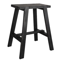 Clayre & Eef Petit table de plante 50x39x58 cm Noir Bois Rectangle