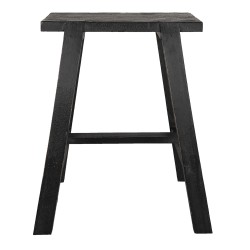 Clayre & Eef Tavolino per piante 50x39x58 cm Nero Legno  Rettangolo