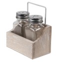 Clayre & Eef Peper en Zoutstel Set van 2  11x6x12 cm Bruin Hout