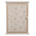 Clayre & Eef Sleutelkastje  20x7x27 cm Bruin Beige Hout Rechthoek Bloemen