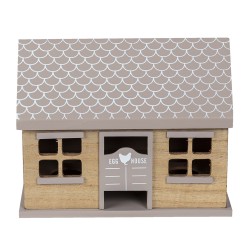 Clayre & Eef Egg Cabinet House 23x13x18 cm Brown Wood Egg house