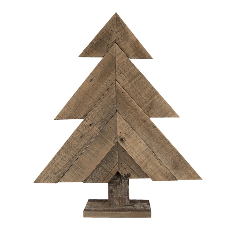 Clayre & Eef Decoratie Kerstboom 48x10x56 cm Bruin Hout