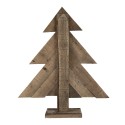 Clayre & Eef Decoratie Kerstboom 48x10x56 cm Bruin Hout