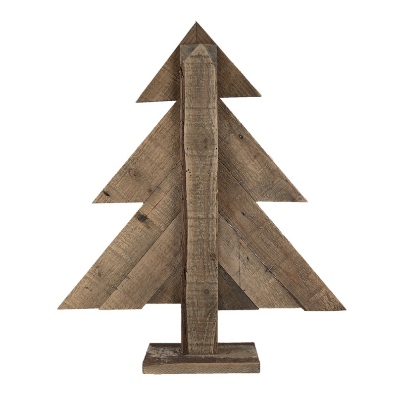 Clayre & Eef Décoration Sapin de Noël 48x10x56 cm Marron Bois