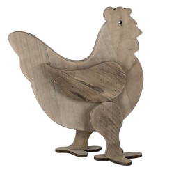 Clayre & Eef Figur Huhn 31x16x35 cm Braun Holz