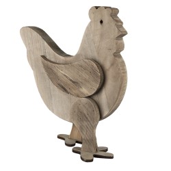 Clayre & Eef Figur Huhn 31x16x35 cm Braun Holz