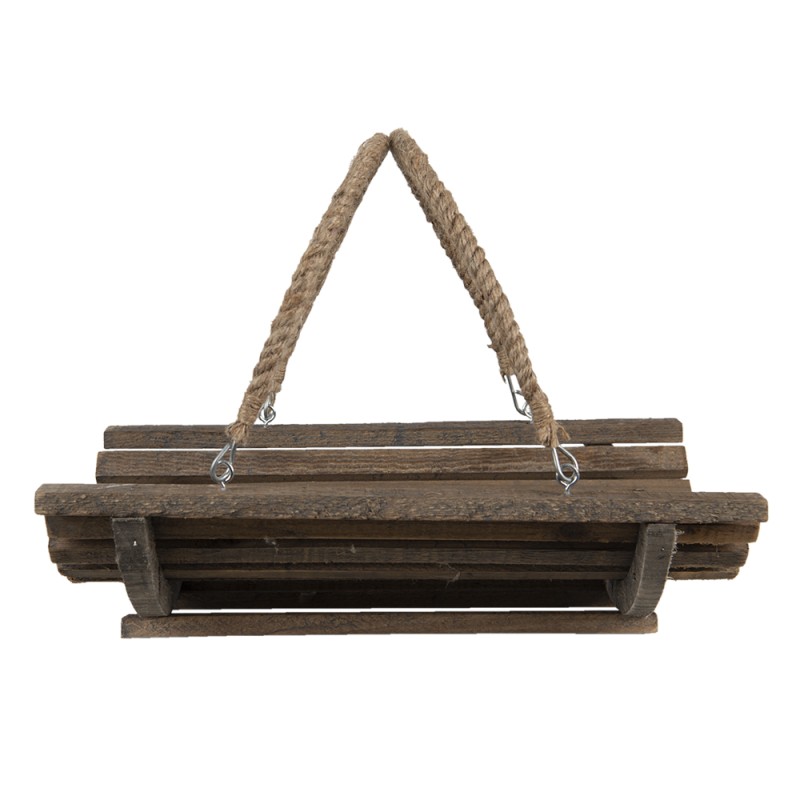 Clayre & Eef Decoratie Schaal  40x29x10 cm Bruin Hout Vierkant