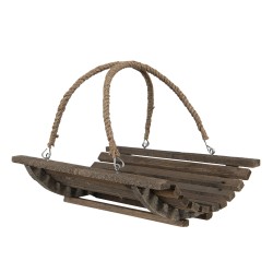 Clayre & Eef Decoratie Schaal  40x29x10 cm Bruin Hout Vierkant