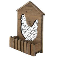 Clayre & Eef Cesto per riporre 32x12x40 cm Marrone Legno  Pollo