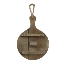 Clayre & Eef Glazen Vaasjes in Houder  27x13x38 cm Bruin Hout Glas