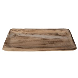 Clayre & Eef Decoratie schaal  40x17x3 cm Bruin Hout Rechthoek