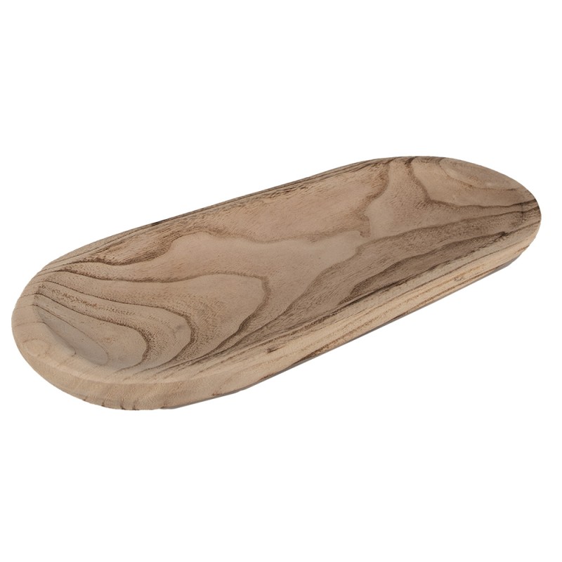 Clayre & Eef Scodella decorativa 40x18x4 cm Marrone Legno  Rettangolo