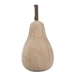 Clayre & Eef Decoration Pear 10x10x18 cm Brown Wood