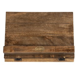 Clayre & Eef Porta libro di cucina 34x10x24 cm Marrone Legno  Recipes