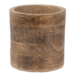 Clayre & Eef Bloempot  Ø 15x14 cm Bruin Hout