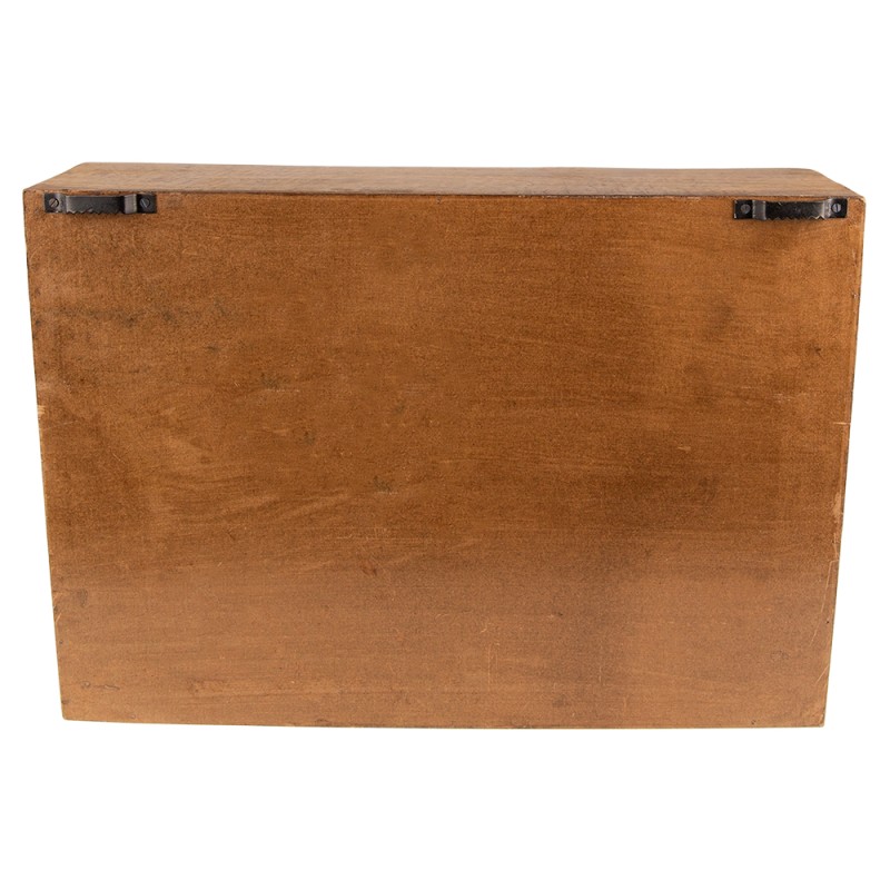 Clayre & Eef Wandrek  45x10x30 cm Bruin Zwart Hout