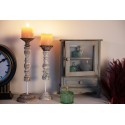 Clayre & Eef Candelabro 44 cm Marrone Bianco  Legno Metallo