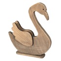 Clayre & Eef Figurine Swan 38x6x43 cm Brown Wood