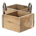 Clayre & Eef Storage Box 38x22x9 cm Brown Wood Iron