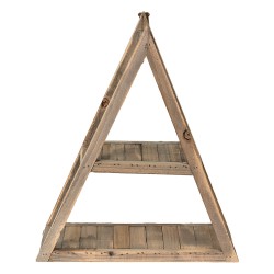 Clayre & Eef Scaffale da parete 31x11x36 cm Marrone Legno