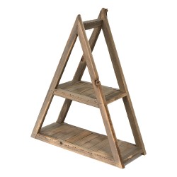 Clayre & Eef Wall Rack 31x11x36 cm Brown Wood