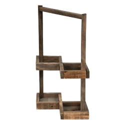 Clayre & Eef Portabottiglie 27x14x42 cm Marrone Legno