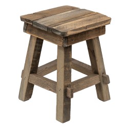 Clayre & Eef Plant Table 15x15x21 cm Brown Wood Square