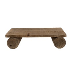 Clayre & Eef Tavolino per piante 25x12x8 cm Marrone Legno  Rettangolo