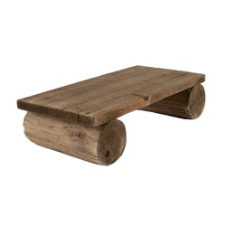 Clayre & Eef Tavolino per piante 25x12x8 cm Marrone Legno  Rettangolo