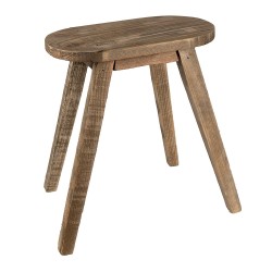 Clayre & Eef Petit table de plante 30x16x32 cm Marron Bois Ovale