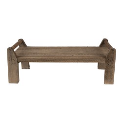 Clayre & Eef Tavolino per piante 40x17x14 cm Marrone Legno  Rettangolo