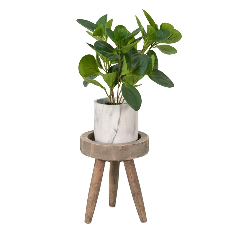 Clayre & Eef Plant Table Ø 16x20 cm Brown Wood Round