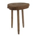 Clayre & Eef Petit table de plante Ø 24x36 cm Marron Bois