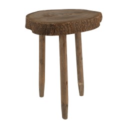 Clayre & Eef Plant Table Ø 24x36 cm Brown Wood