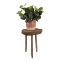 Clayre & Eef Petit table de plante Ø 24x36 cm Marron Bois