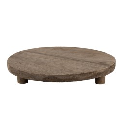 Clayre & Eef Tavolino per piante Ø 33x6 cm Marrone Legno