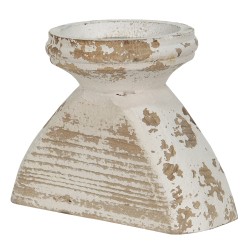 Clayre & Eef Candelabro 15x10x11 cm Marrone Bianco  Legno