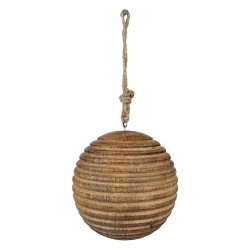 Clayre & Eef Weihnachtskugel Ø 8 cm Braun Holz