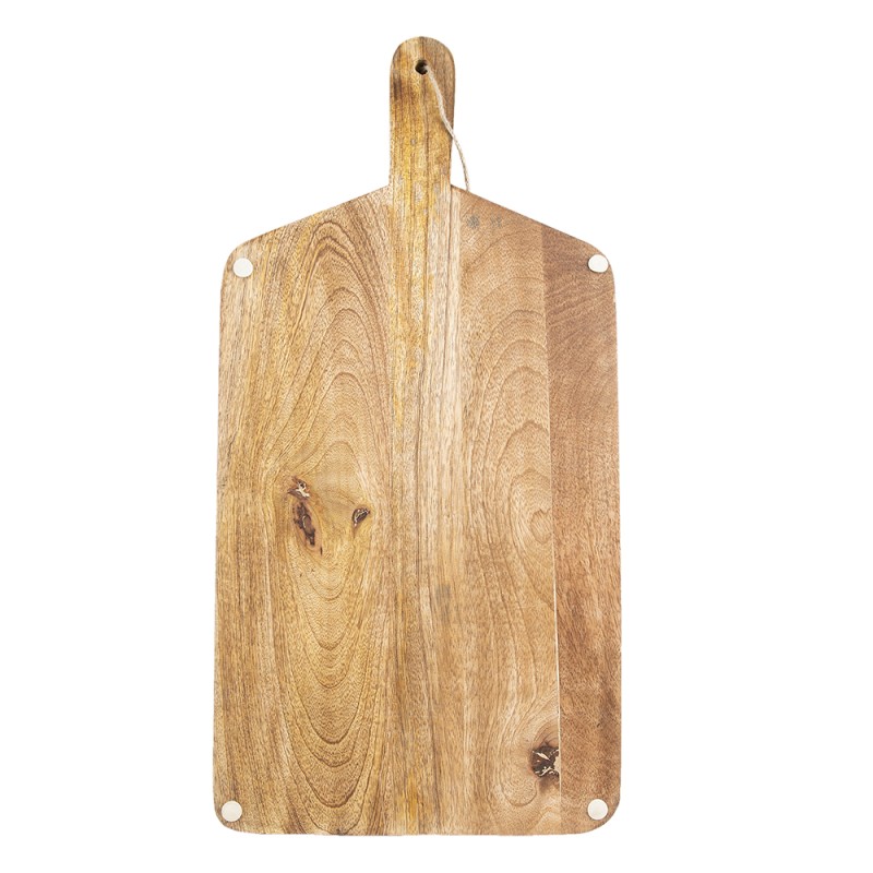 Clayre & Eef Decoratie snijplank  25x50x2 cm Bruin Hout Hartjes