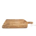 Clayre & Eef Decoratie snijplank  25x50x2 cm Bruin Hout Hartjes