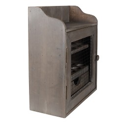 Clayre & Eef Egg Cabinet 30x14x36 cm Grey Wood Iron Rectangle